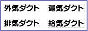 ダクト表示カッティング文字